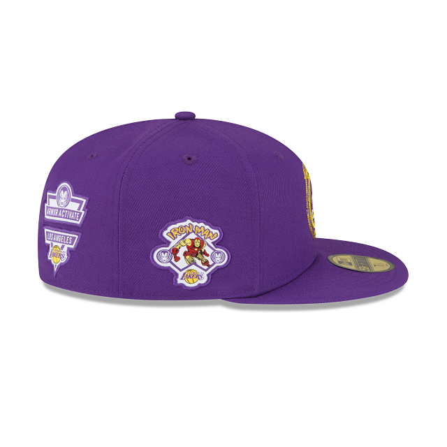 New Era Marvel X Los Angeles Lakers Purple 2023 59FIFTY Fitted Hat