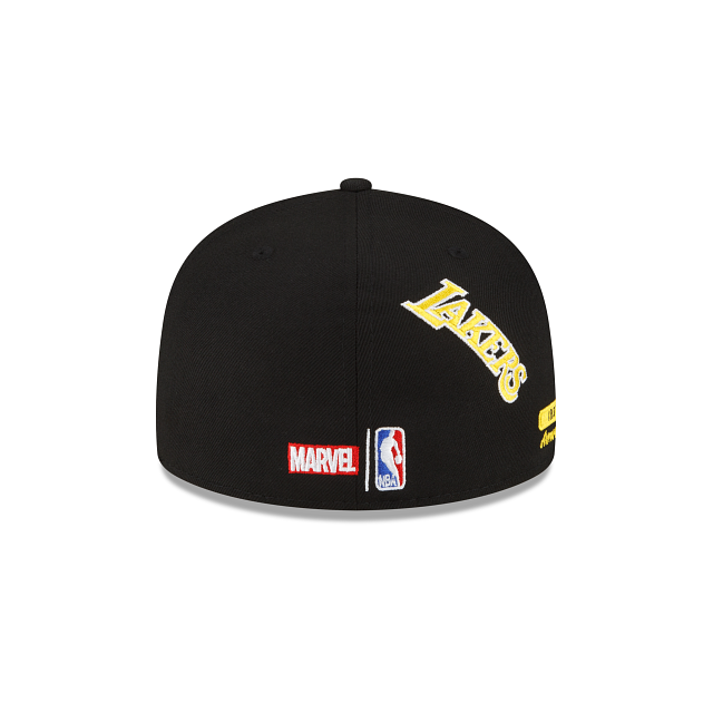 New Era Marvel X Los Angeles Lakers Black 2023 59FIFTY Fitted Hat