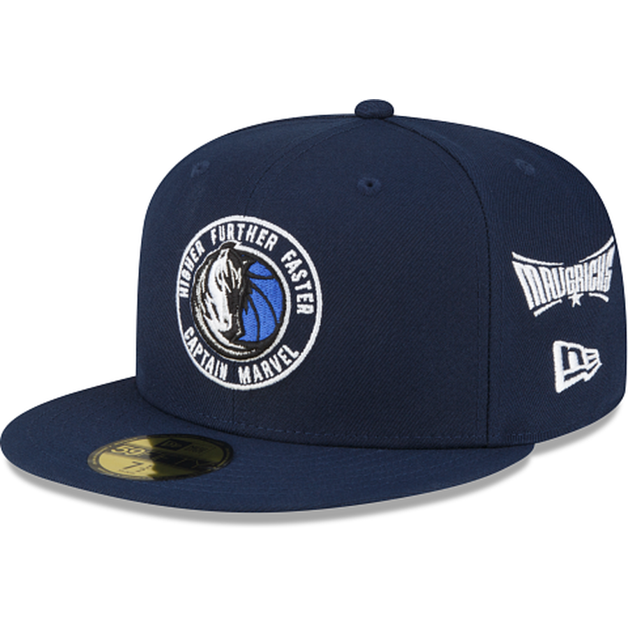 New Era Marvel X Dallas Mavericks Blue 2023 59FIFTY Fitted Hat