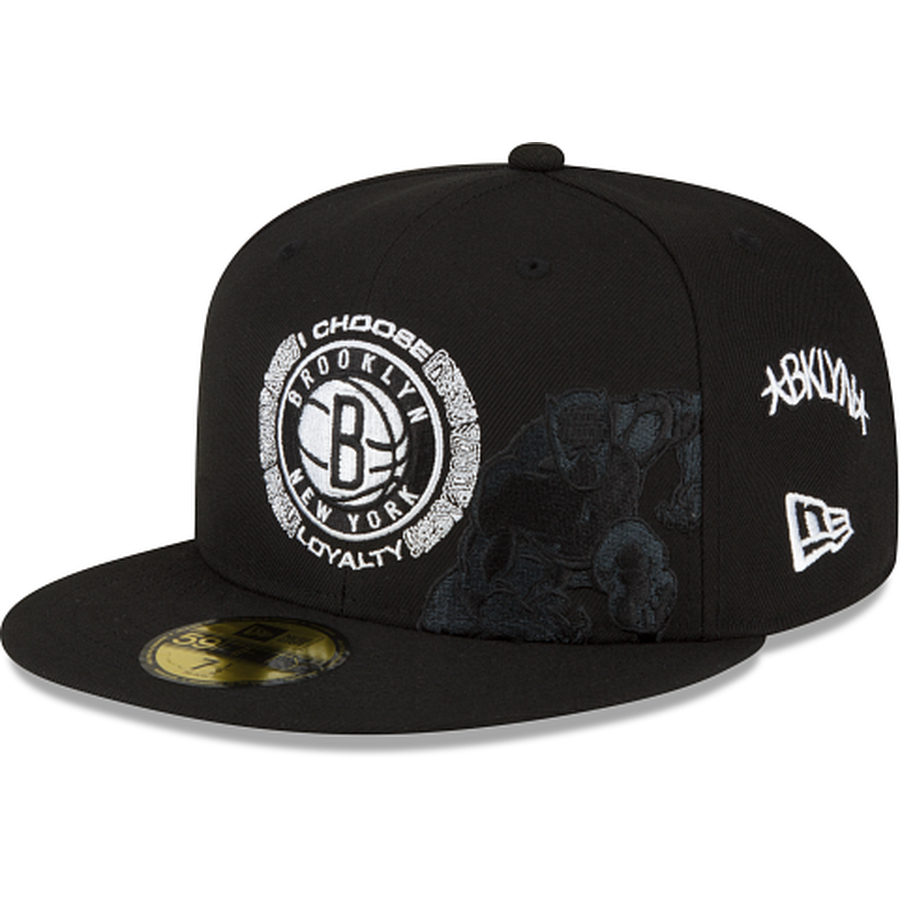 New Era Marvel X Brooklyn Nets Black 2023 59FIFTY Fitted Hat
