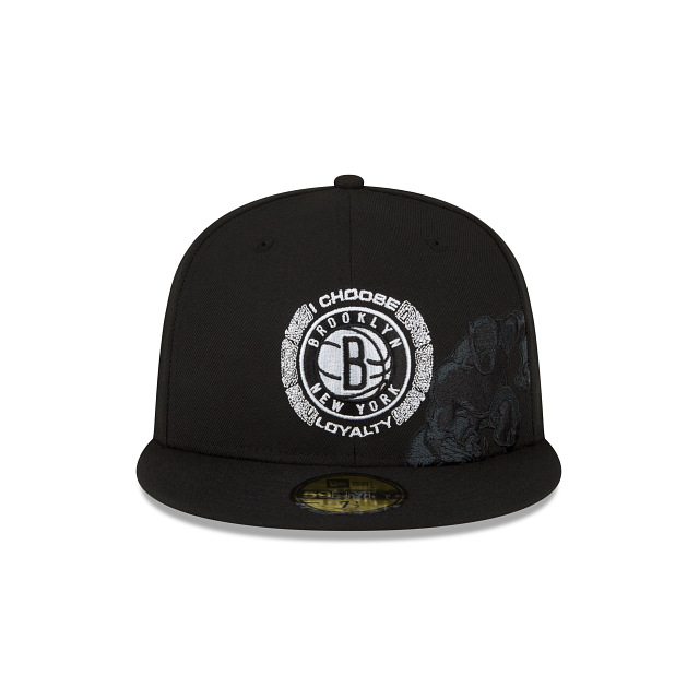 New Era Marvel X Brooklyn Nets Black 2023 59FIFTY Fitted Hat