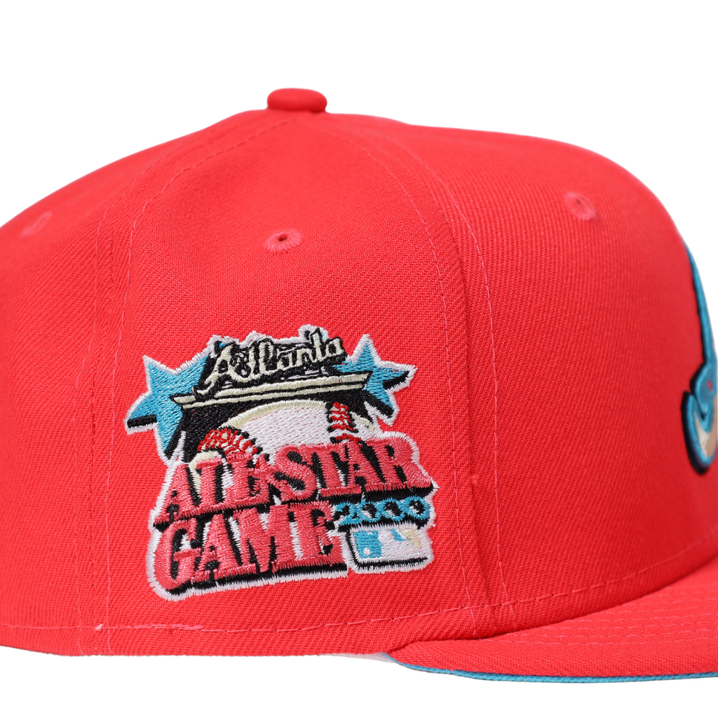 New Era Atlanta Braves Hot Pink/Teal 2000 All-Star Game 59FIFTY Fitted Hat