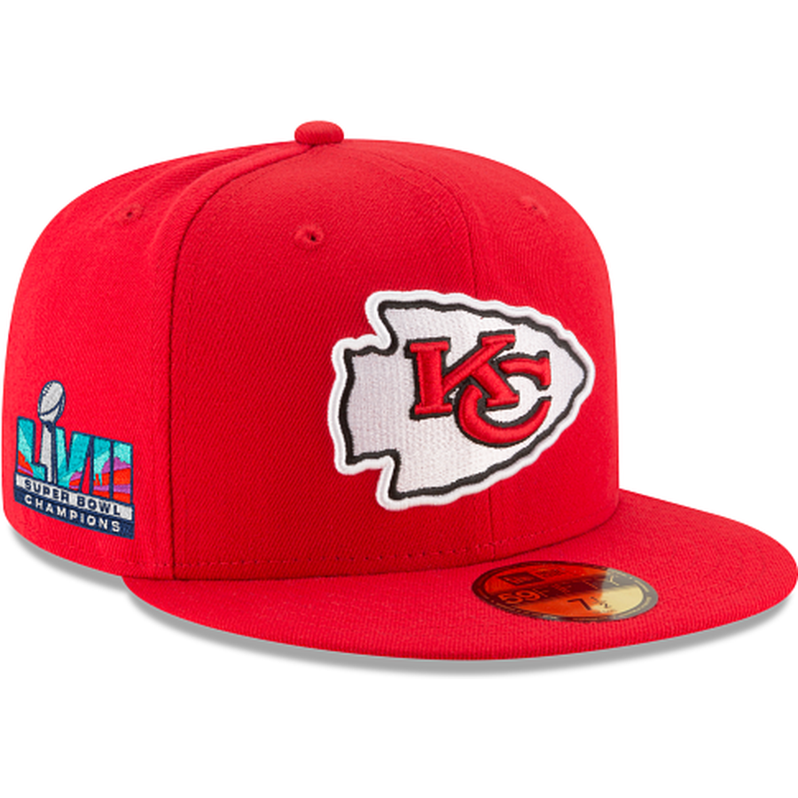 New Era Kansas City Chiefs Super Bowl LVII Champions Side Patch 59FIFTY Fitted Hat