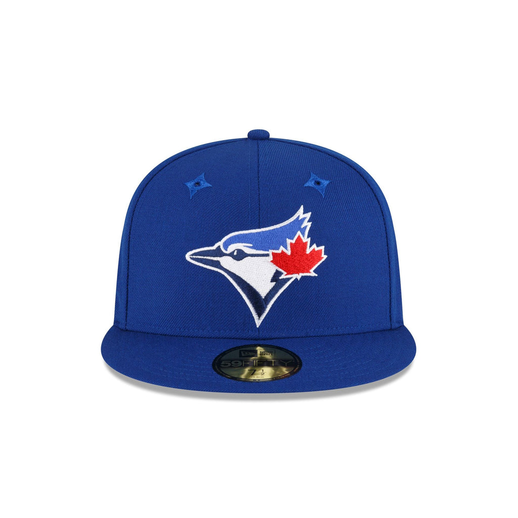 Men's Toronto Blue Jays New Era Black Satin Peek 59FIFTY Fitted Hat
