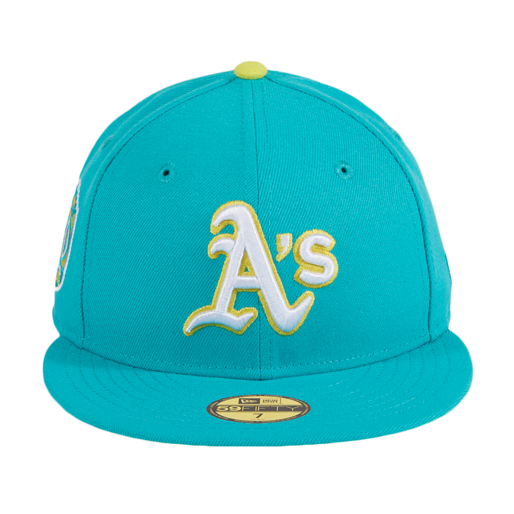 New Era Oakland Athletics Teal/Yellow Ice Cold Fashion 59FIFTY Fitted Hat