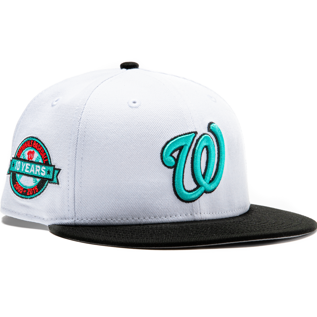 New Era Washington Nationals White Aux Pack 10th Anniversary 59FIFTY Fitted Hat