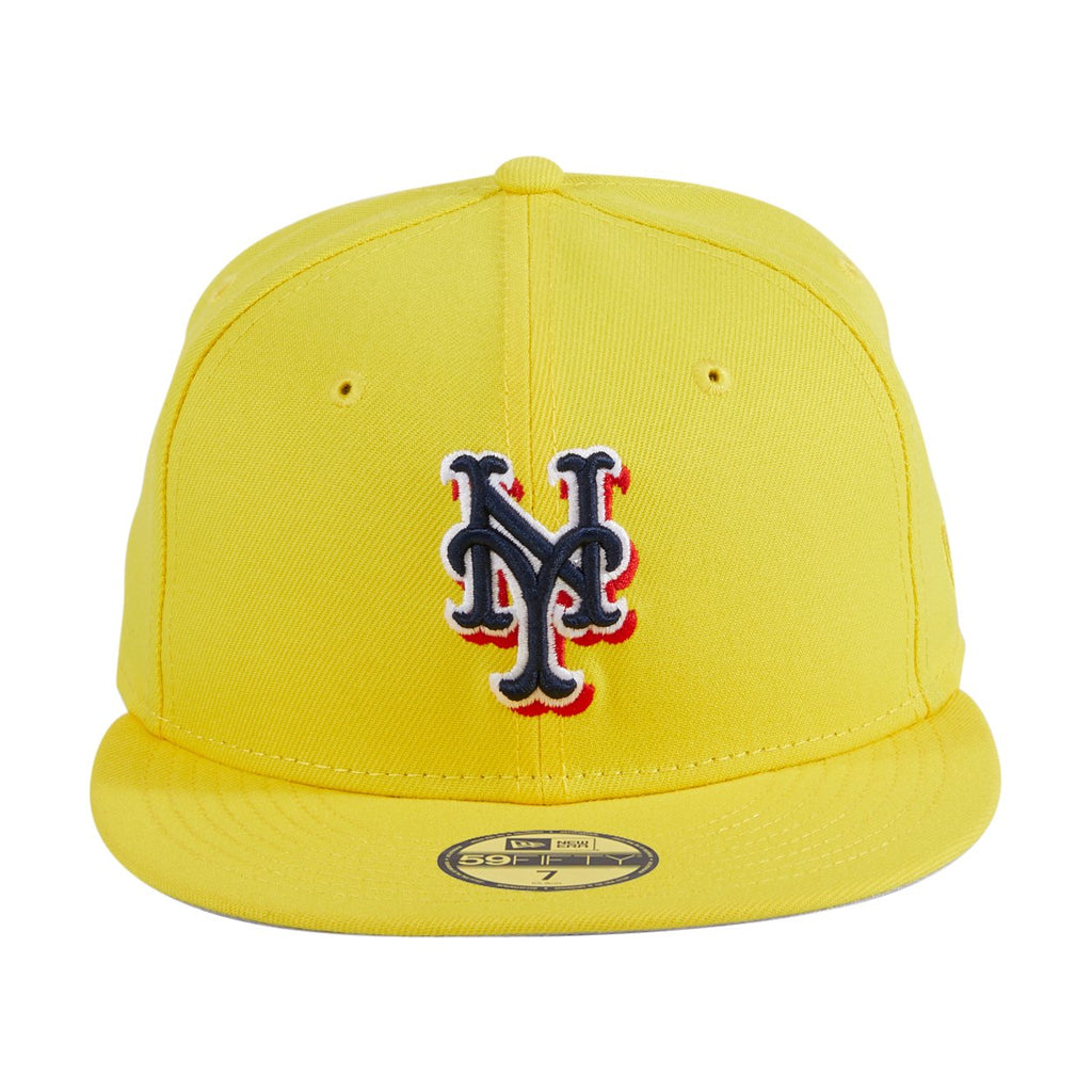 New Era New York Mets Yellow/Navy 59FIFTY Fitted Hat