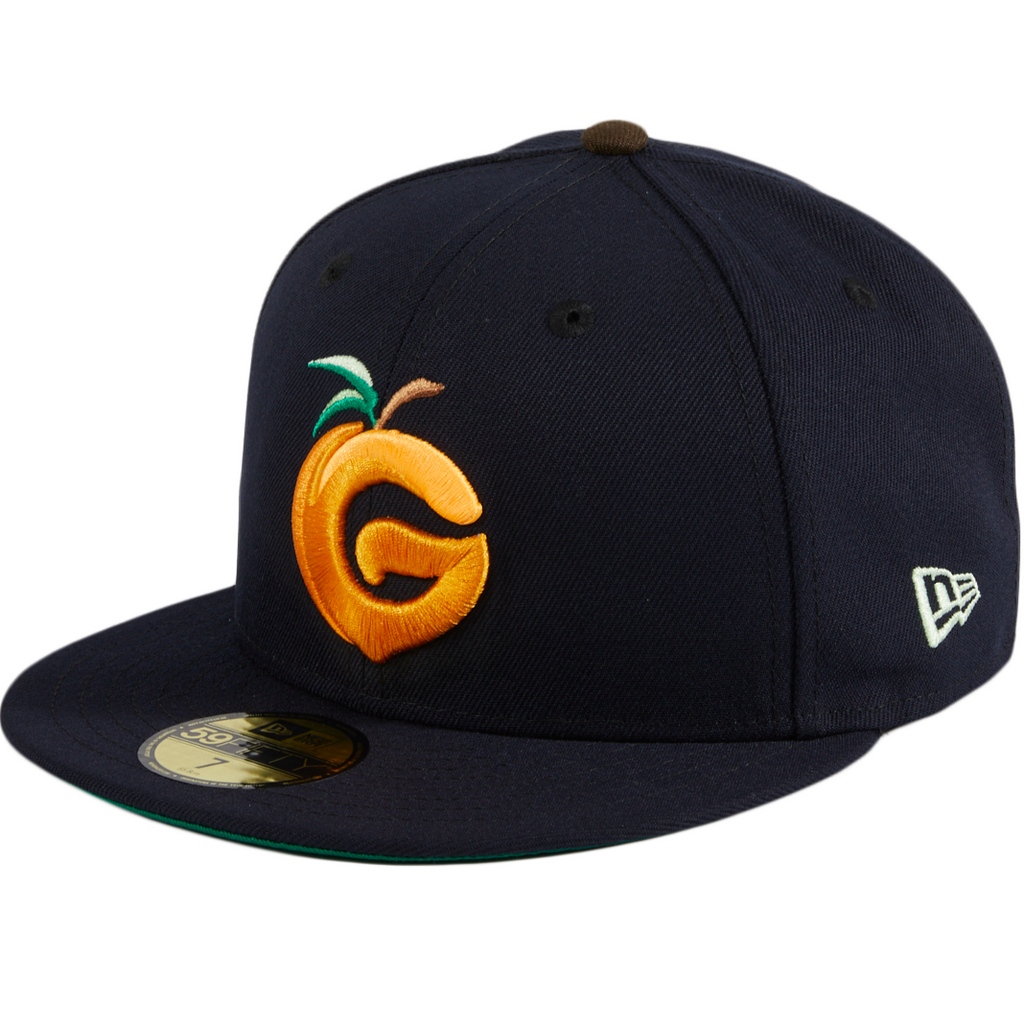 New Era Hillside Georgia Peaches Hat Club Hockey League Patch 59FIFTY Fitted Hat