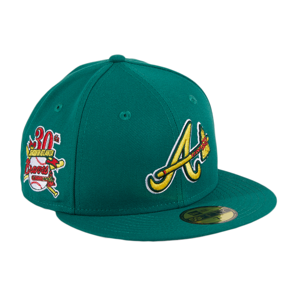 New Era Atlanta Braves Kelly Green 30th Anniversary 59FIFTY Fitted Hat