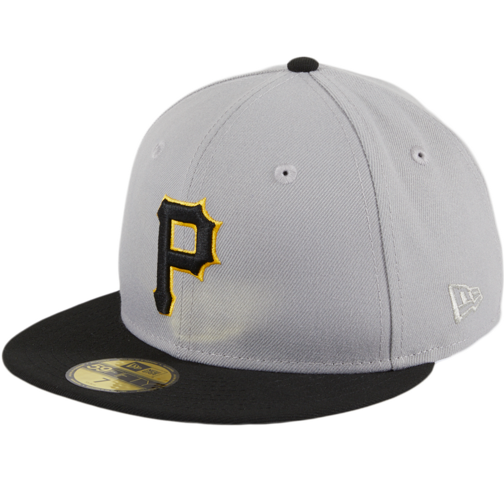 New Era Pittsburgh Pirates Gray/Black Three Rivers Stadium Patch 59FIFTY Fitted Hat