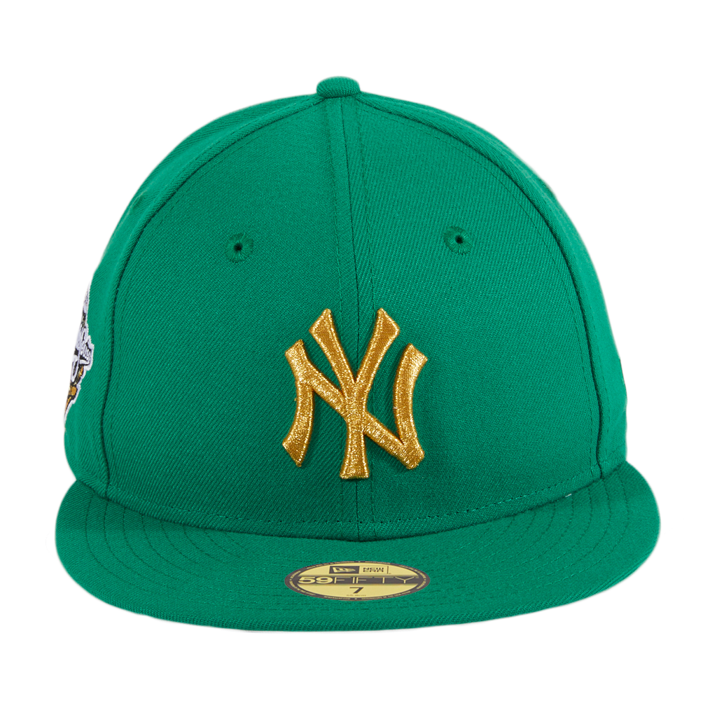 New Era Green New York Yankee 1998 World Series Patch 59FIFTY Fitted Hat