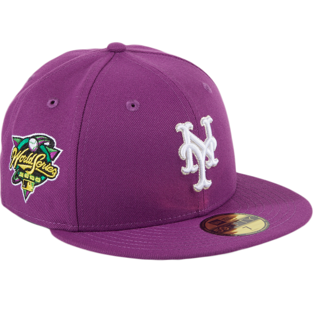 New Era New York Mets Purple 2000 World Series Tribute Patch 59FIFTY Fitted Hat