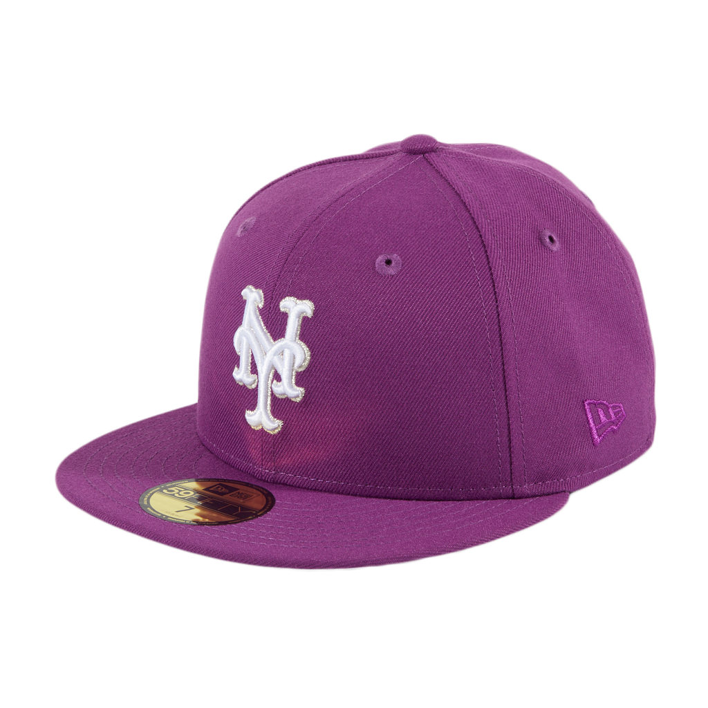 New Era New York Mets Purple 2000 World Series Tribute Patch 59FIFTY Fitted Hat