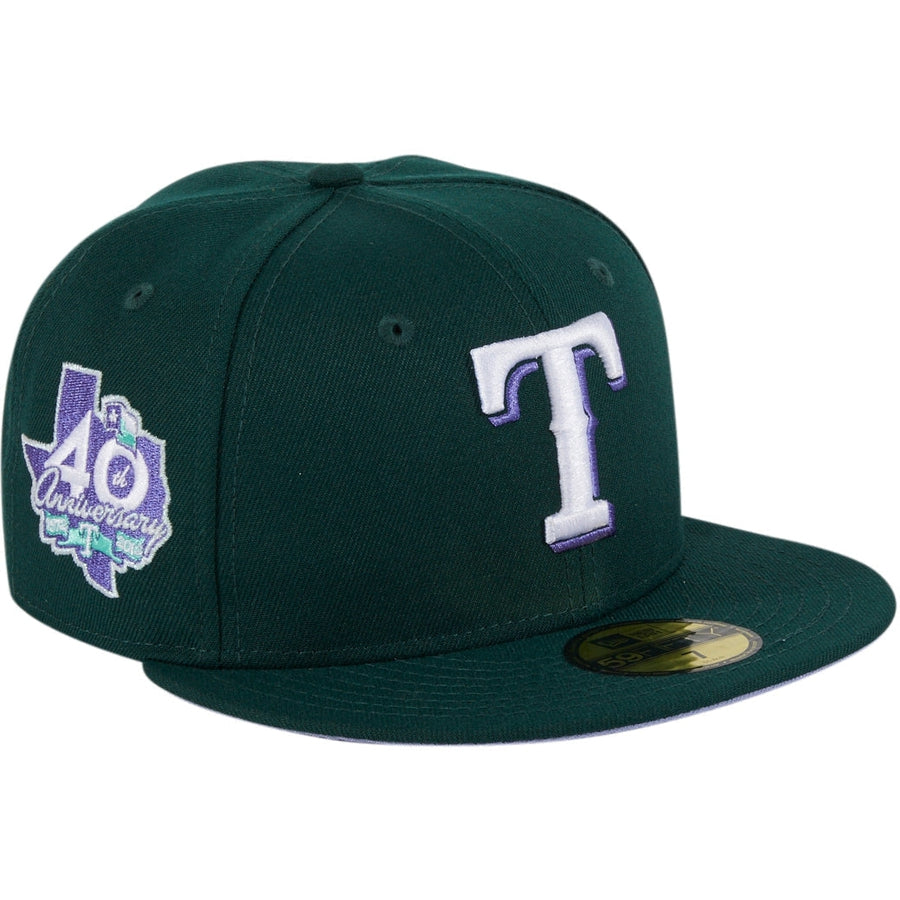 New Era Texas Rangers 40th Anniversary Lavender Fields 59FIFTY Fitted Hat