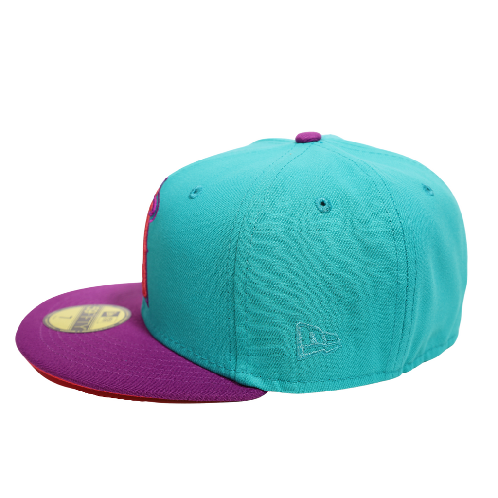 New Era Los Angeles Angels Teal/Purple/Hot Pink 50th Anniversary 59FIFTY Fitted Hat