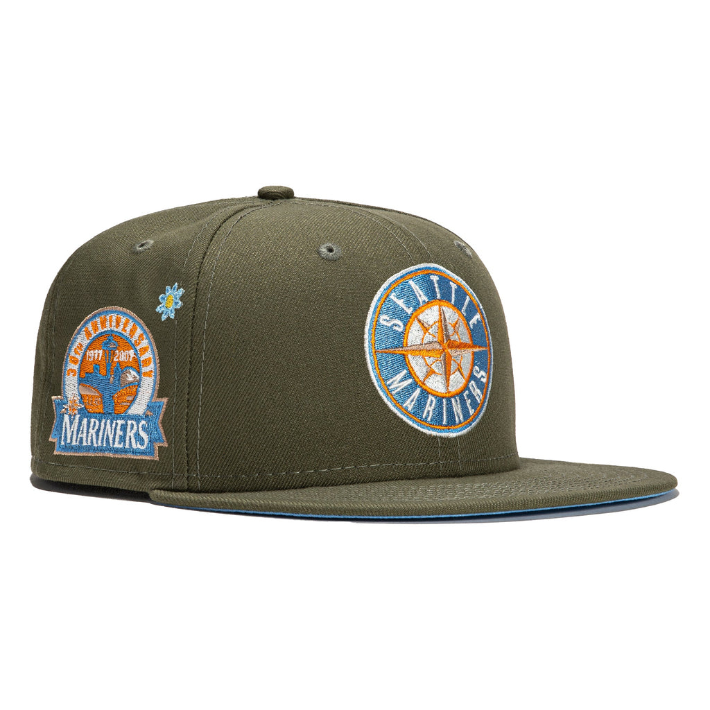 New Era  Super Bloom Seattle Mariners Olive 30th Anniversary 2022 59FIFTY Fitted Hat