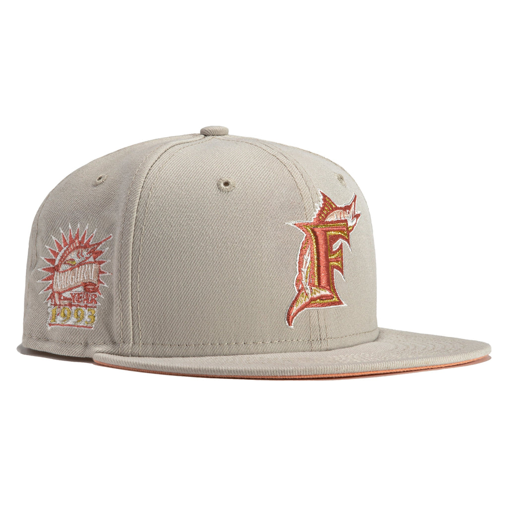 New Era Rose Gold Florida Marlins Inaugural 59FIFTY Fitted Hat