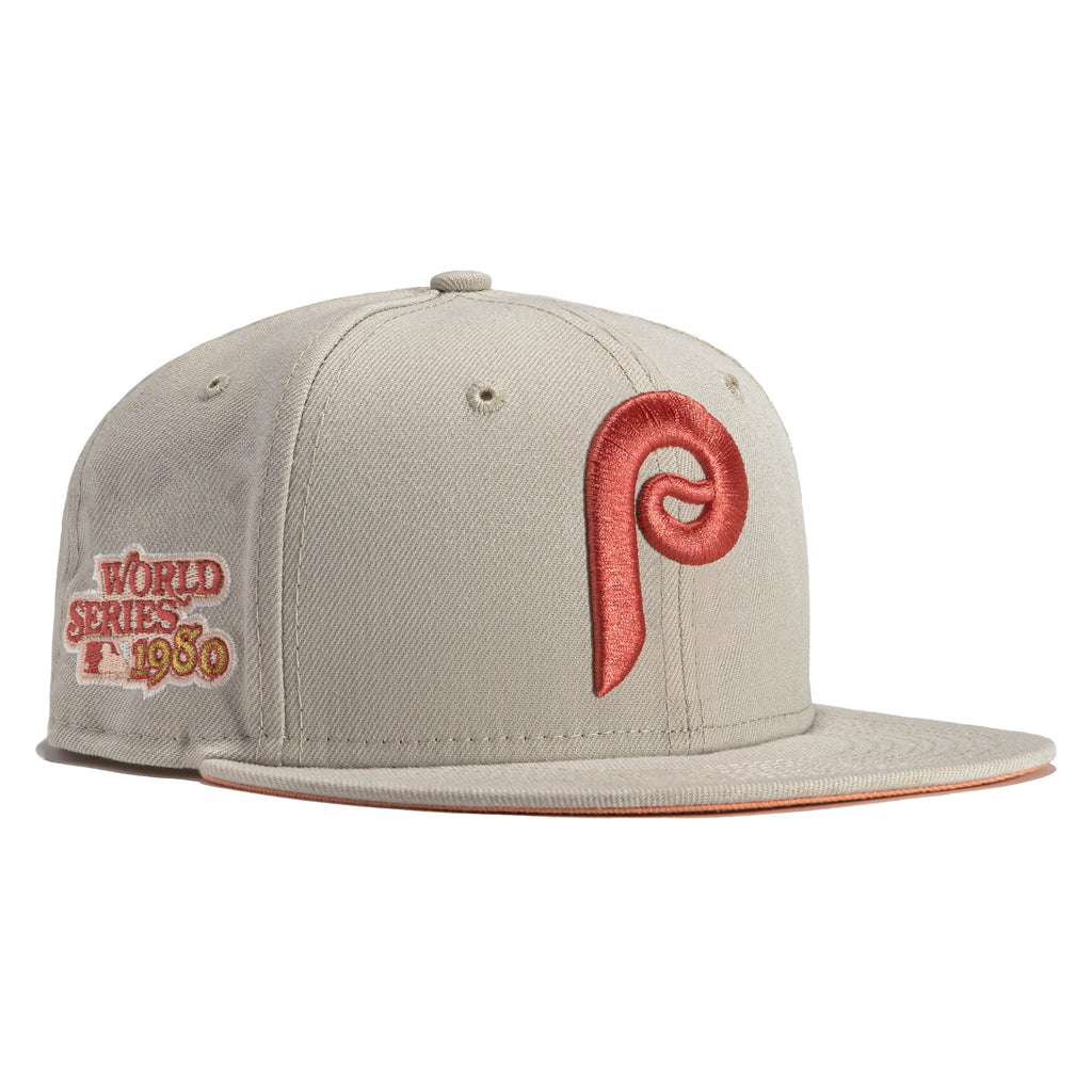 New Era Rose Gold Philadelphia Phillies 1980 World Series 59FIFTY Fitted Hat