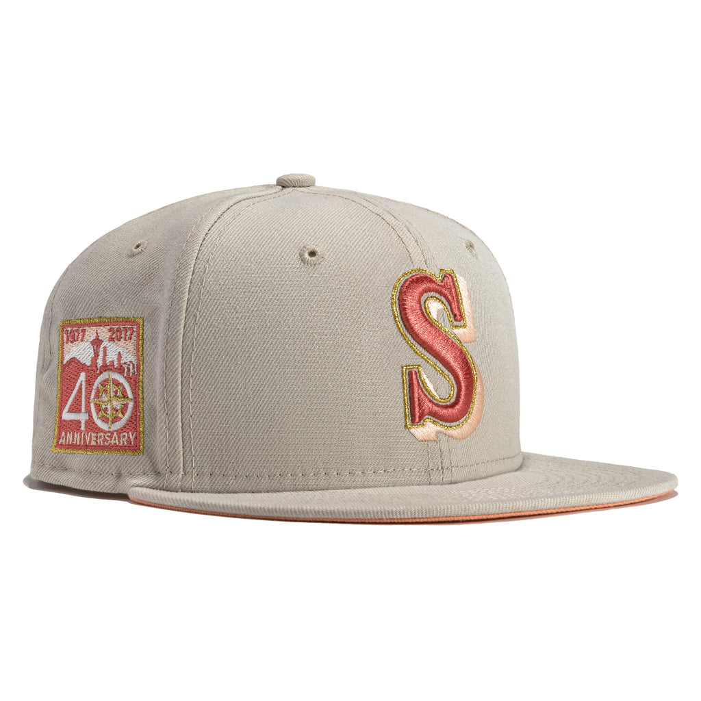 New Era Rose Gold Seattle Mariners 40th Anniversary 59FIFTY Fitted Hat