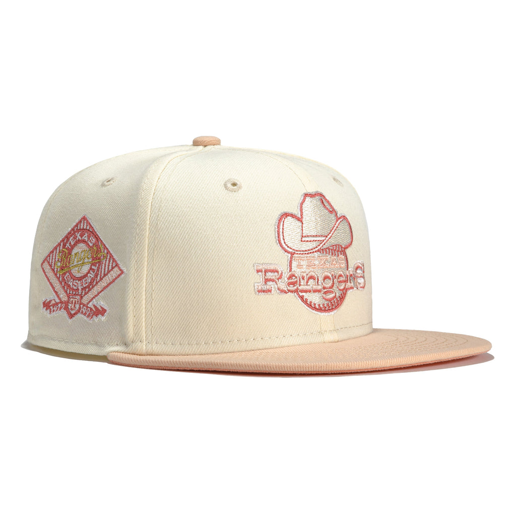 New Era Rose Gold Texas Rangers 50th Anniversary 59FIFTY Fitted Hat