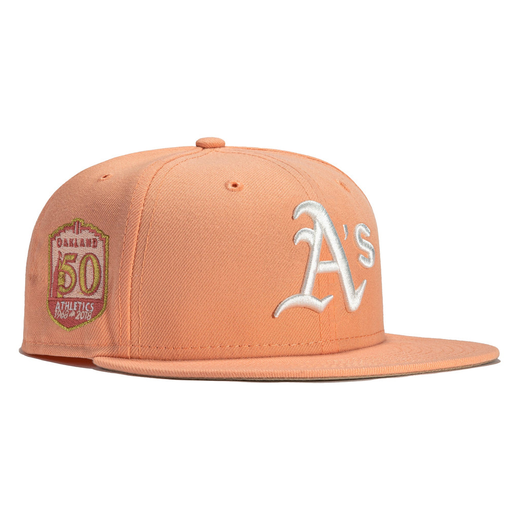 New Era Rose Gold Oakland Athletics 50th Anniversary 59FIFTY Fitted Hat