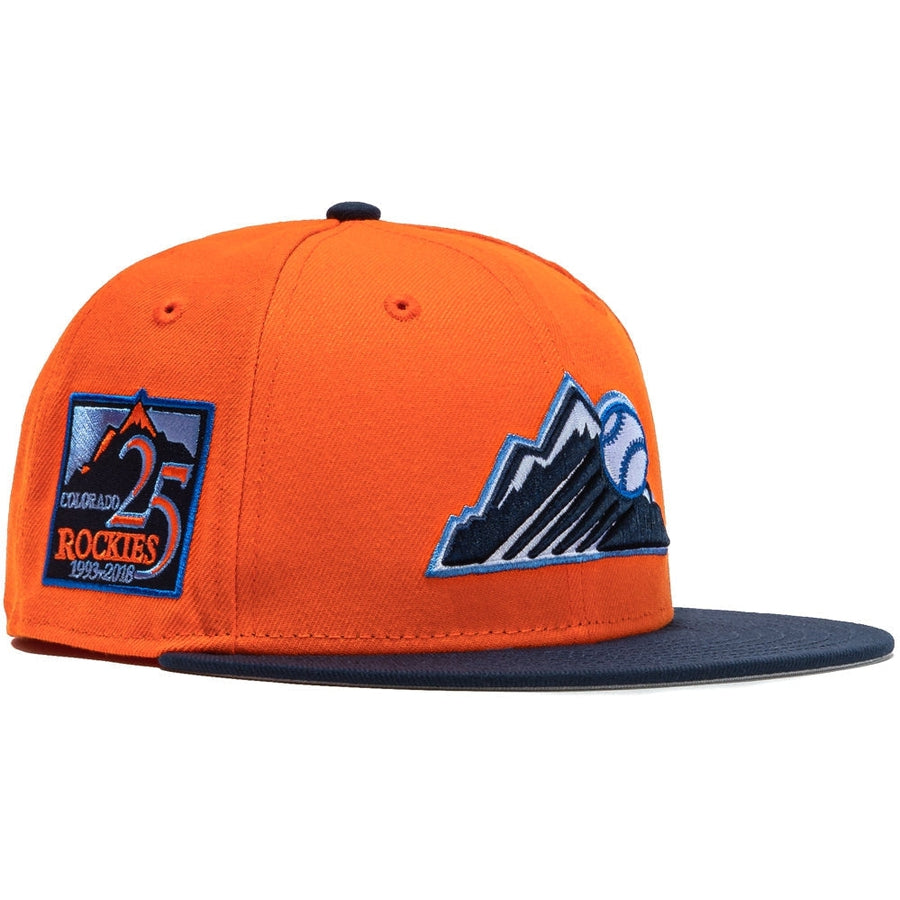 New Era  Orange Crush Colorado Rockies 25th Anniversary Mountain 59FIFTY Fitted Hat