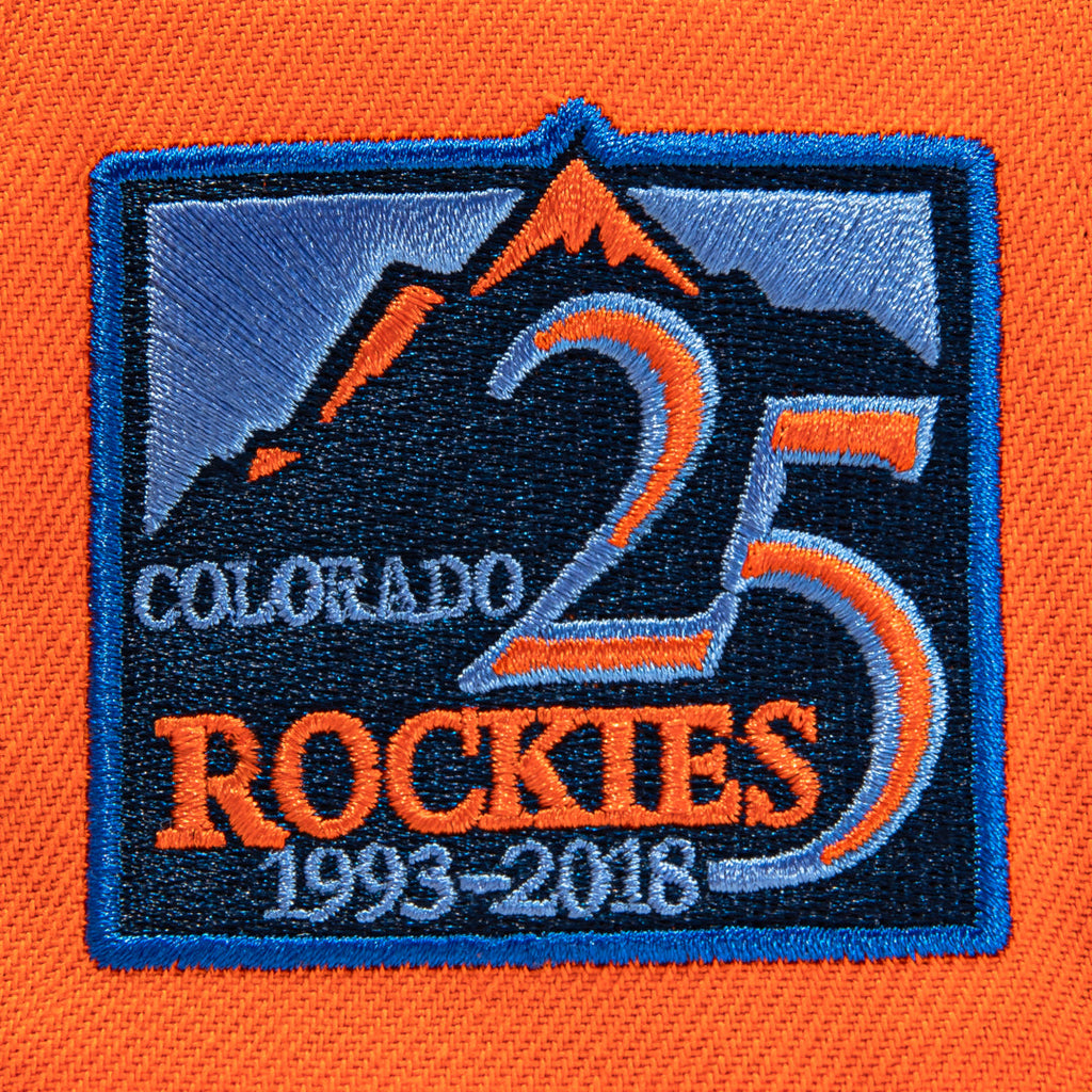 New Era  Orange Crush Colorado Rockies 25th Anniversary Mountain 59FIFTY Fitted Hat