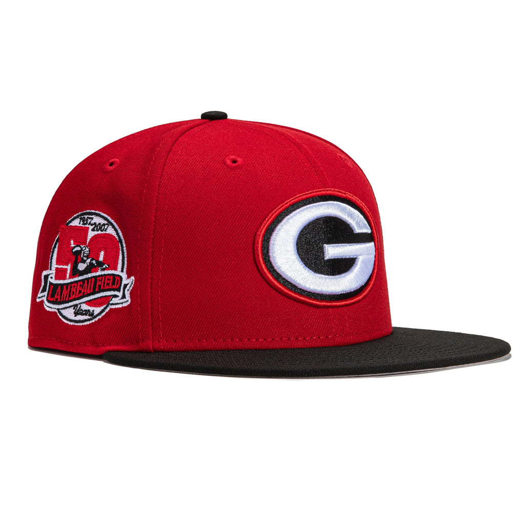 New Era Green Bay Packers Red 50th Anniversary 59FIFTY Fitted Hat