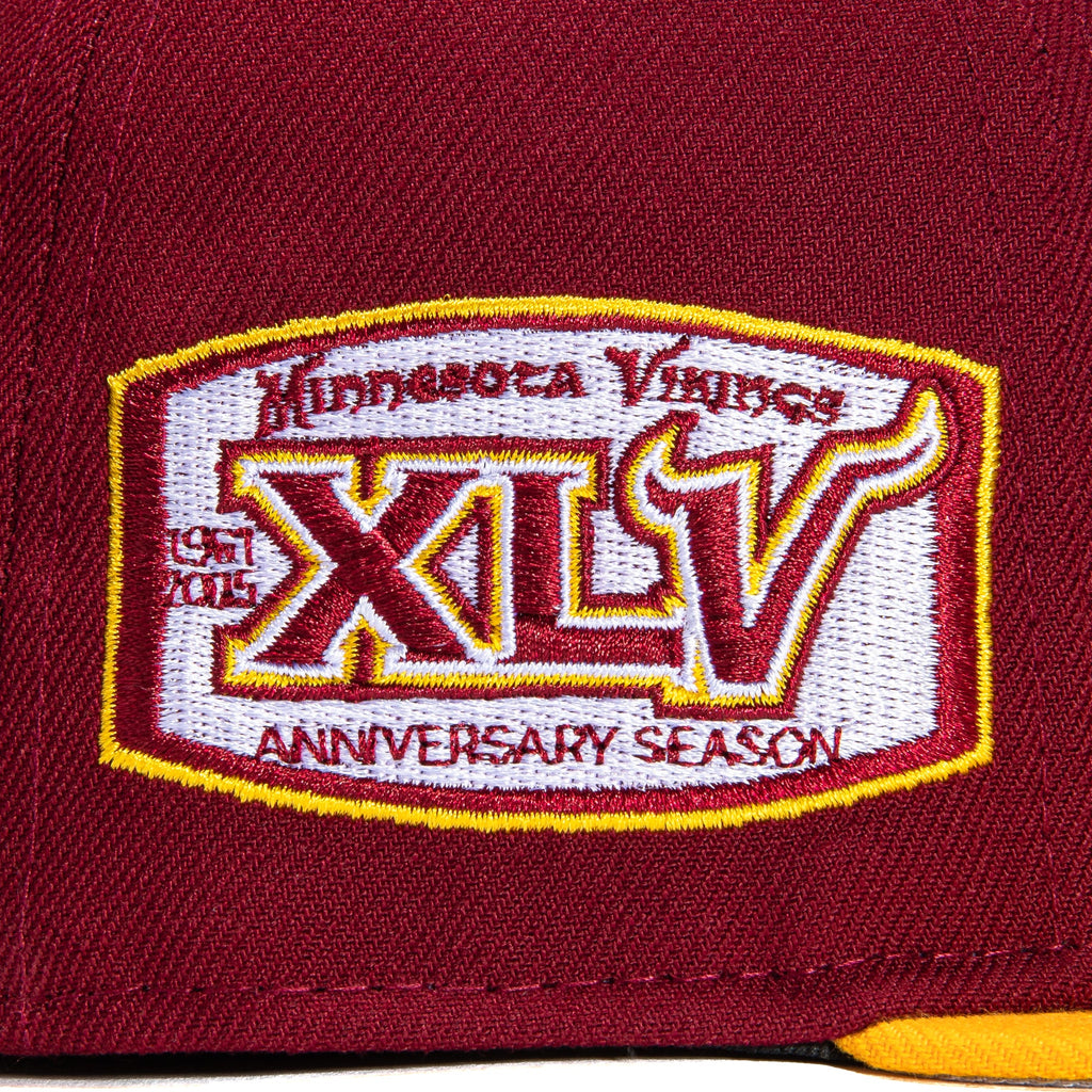 New Era Minnesota Vikings Burgundy/Yellow 45th Anniversary 59FIFTY Fitted Hat