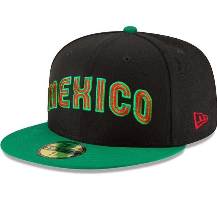 New Era México Script Black/Green 59FIFTY Fitted Hat