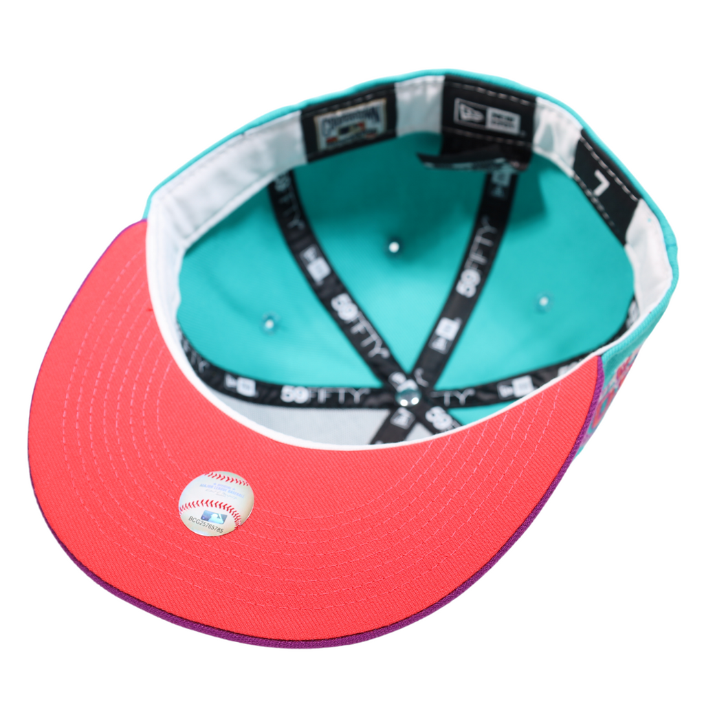 New Era Los Angeles Angels Teal/Purple/Hot Pink 50th Anniversary 59FIFTY Fitted Hat