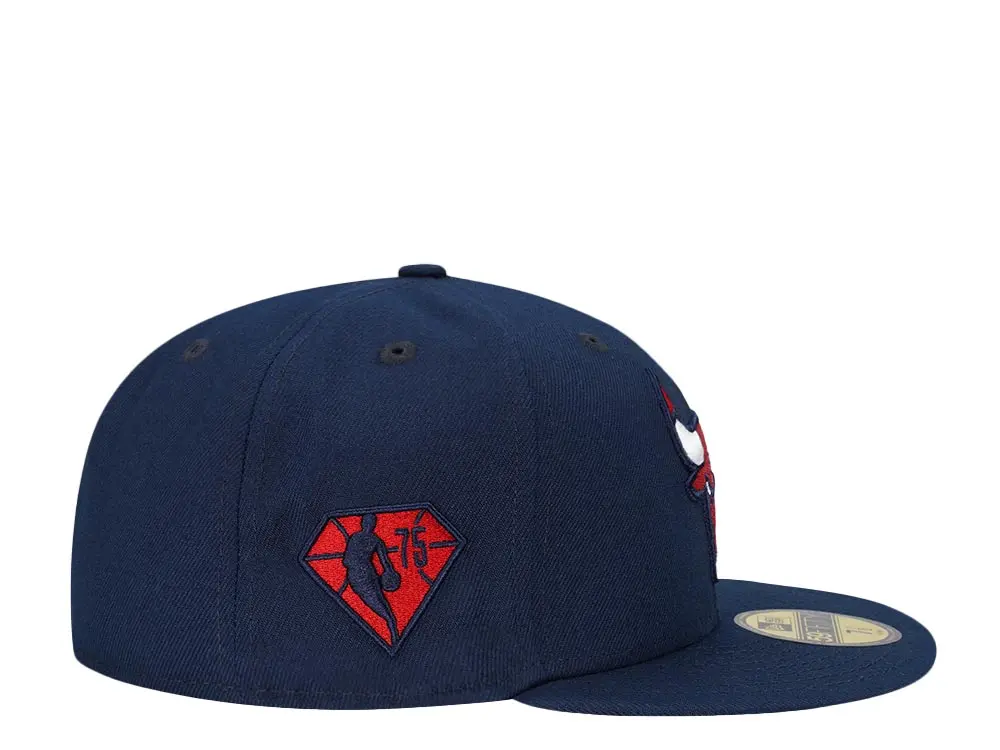 New Era Chicago Bulls 75th Anniversary Ocean Blue/Red 59FIFTY Fitted Hat