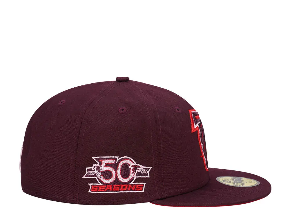 New Era Atlanta Falcons 50 Seasons Merlot 59FIFTY Fitted Hat
