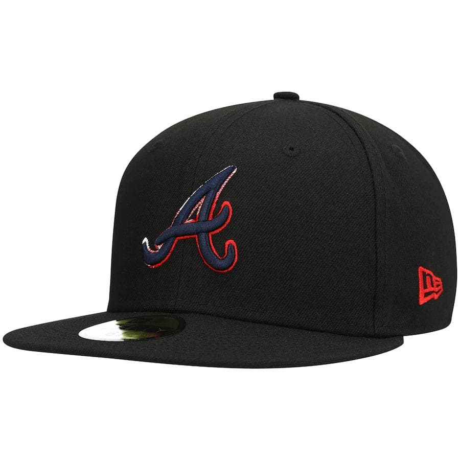 New Era Atlanta Braves Black Color Dupe 59FIFTY Fitted Hat