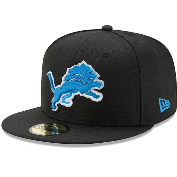 New Era Black Detroit Lions Omaha 59FIFTY Fitted Hat