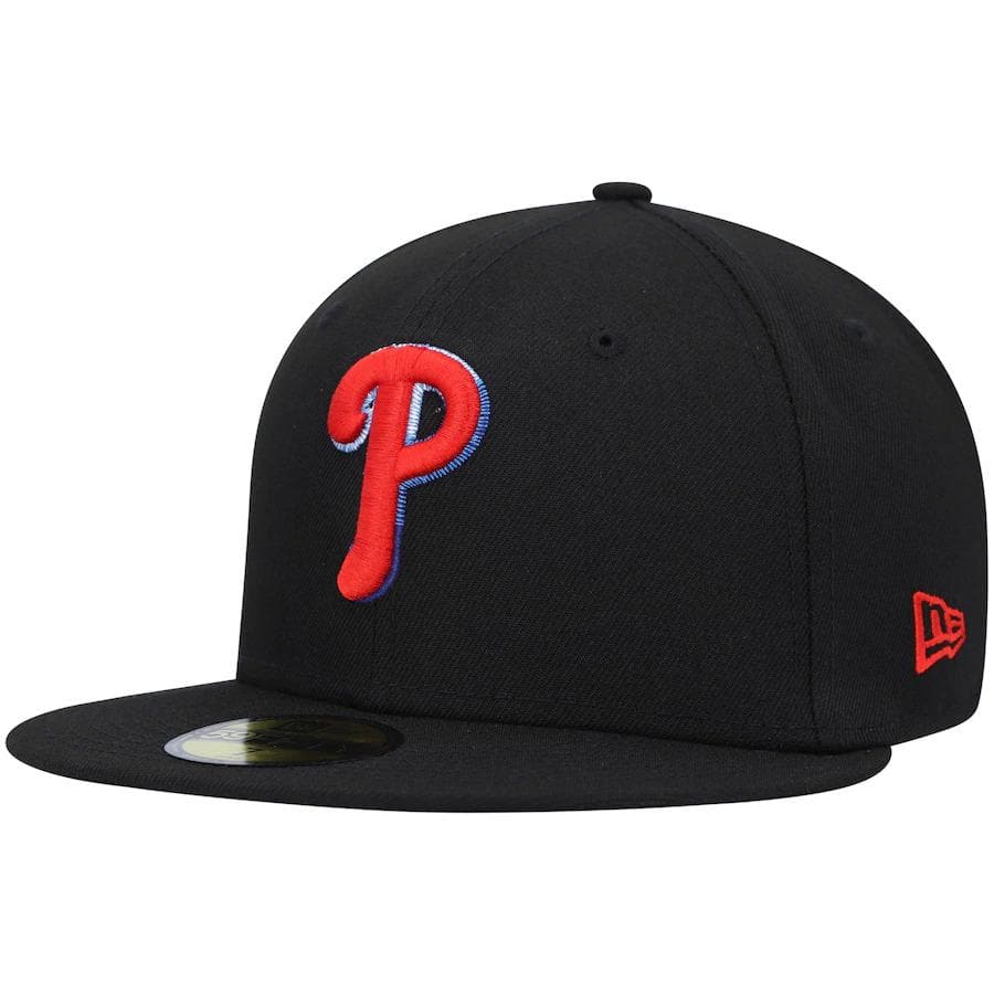 New Era Philadelphia Phillies Black Color Dupe 59FIFTY Fitted Hat