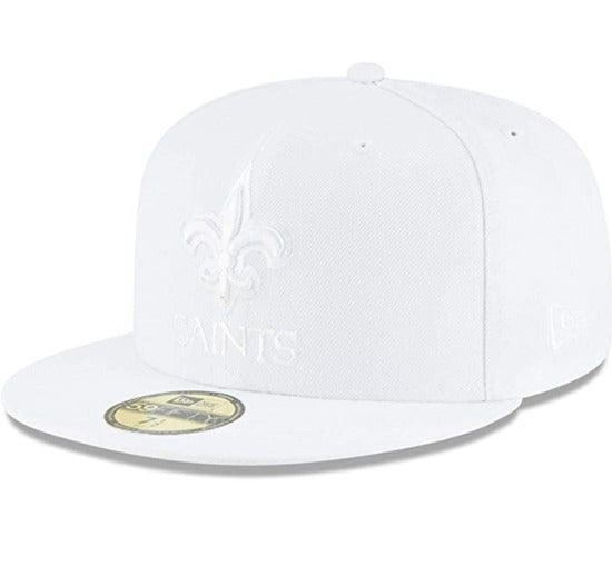 New Era New Orleans Saints White on White 59FIFTY Fitted Hat