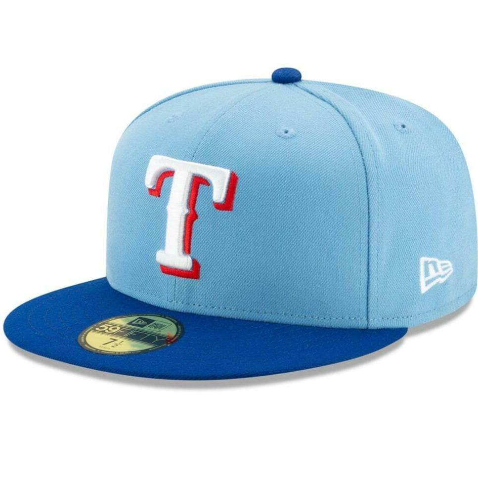 New Era Texas Rangers Alternate Baby Blue 59Fifty Fitted Hat