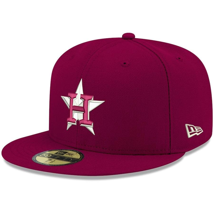 New Era Houston Astros Cardinal Logo 59FIFTY Fitted Hat