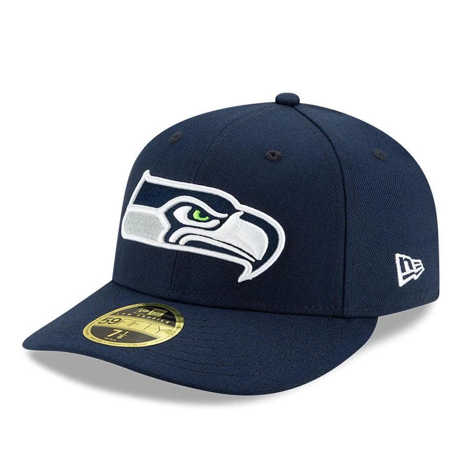 New Era Seattle Seahawks Navy Blue Omaha Low Profile 59FIFTY Fitted Hat