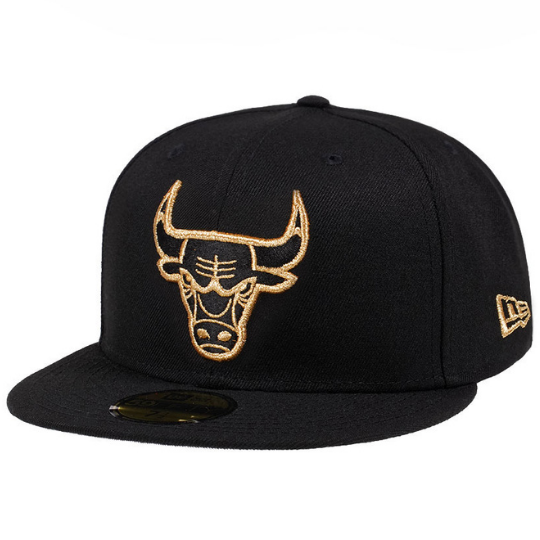New Era Chicago Bulls Black & Gold 59FIFTY Fitted Hat
