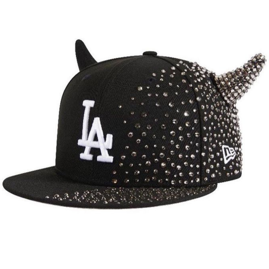 New Era x Ryder Studios Los Angeles Dodgers Black Stud Devil Horn 59FIFTY Fitted Hat