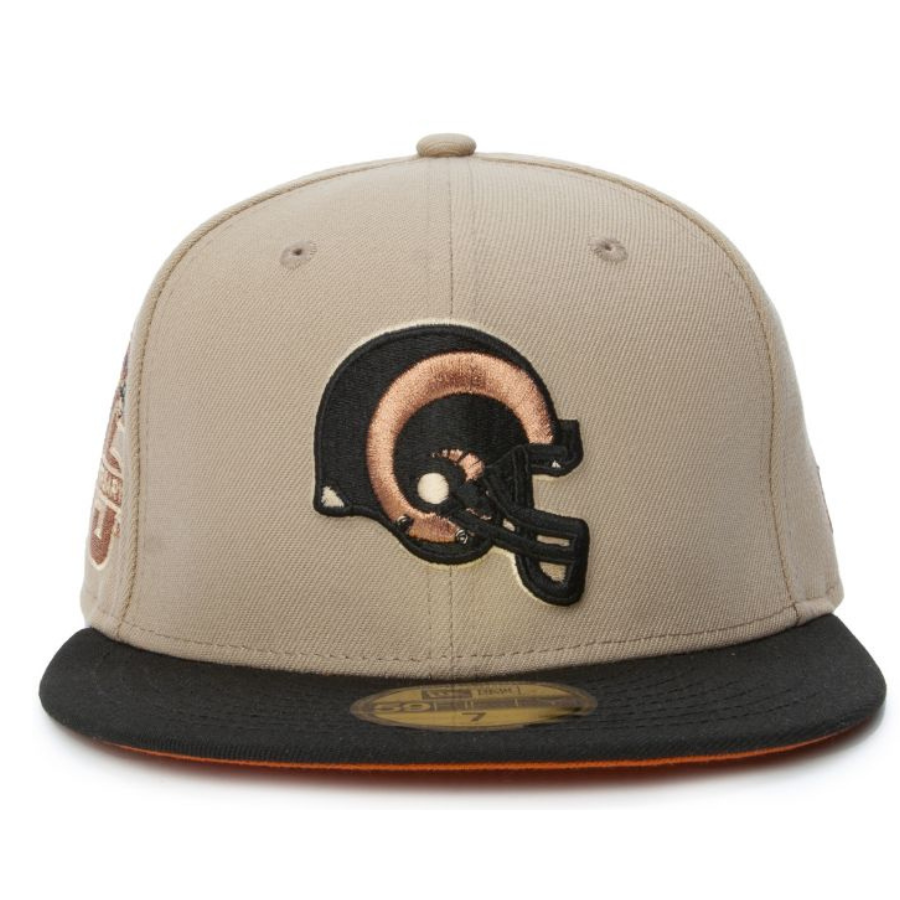 New Era Los Angeles Rams Beige 75th Anniversary 59FIFTY Fitted Hat
