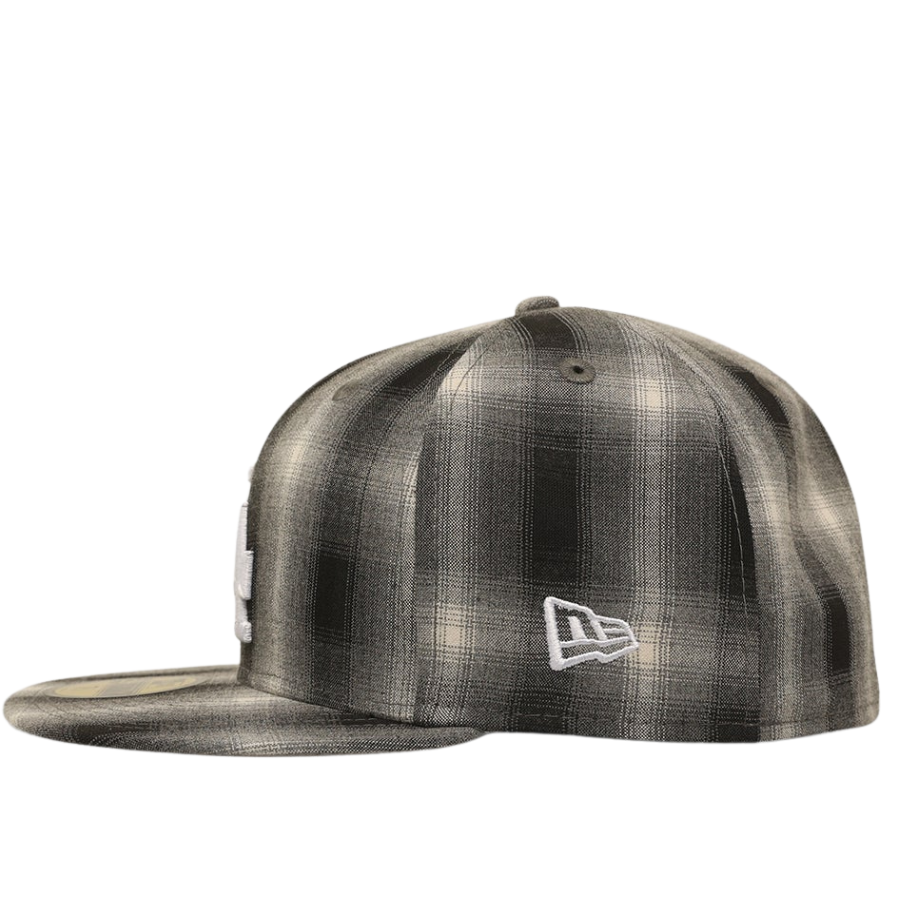 New Era Los Angeles Dodgers Black & White 'Full Plaid' 59FIFTY Fitted Hat