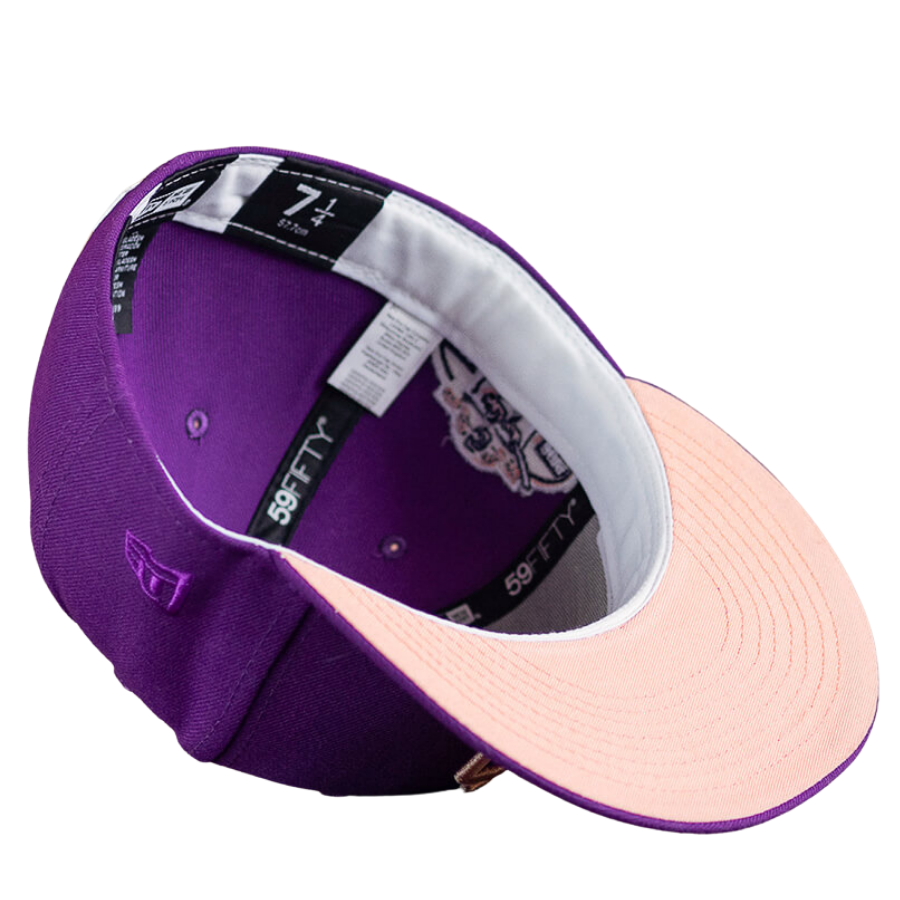 New Era San Diego Padres Grape 50th Anniversary Peach Undervisor 59FIFTY Fitted Hat
