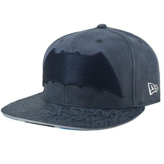 New Era Batman Navy Blue Leather The Dark Knight Returns 59FIFTY Fitted Hat