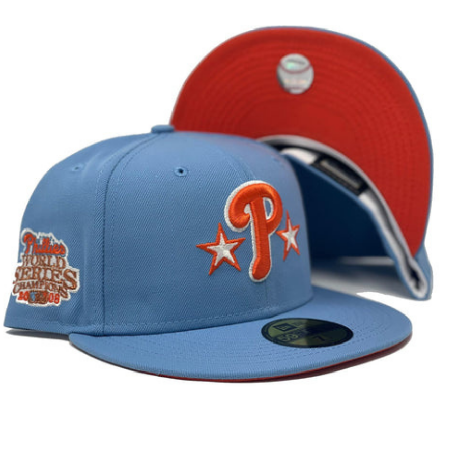 St. Louis Cardinals 2009 All Star Game New Era 59Fifty Fitted Hat (Light  Blue Maroon Khaki Under Brim)