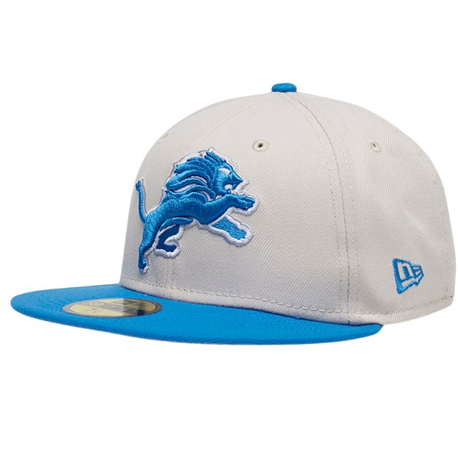 New Era Detroit Lions White/Blue Pre-Game 59FIFTY Fitted Hat