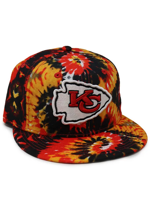 New Era Kansas City Chiefs Red/Black/orange Tie Dye 59FIFTY Fitted Hat