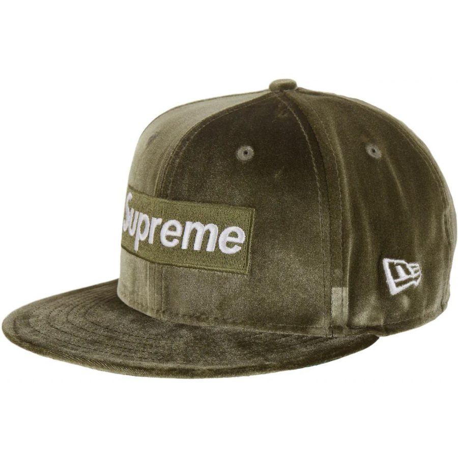 New Era Supreme Olive Velvet 59FIFTY Fitted Hat